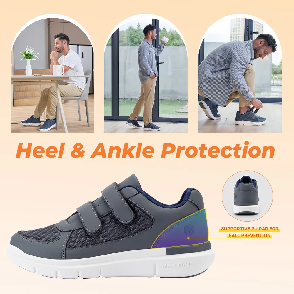 Scarpe Diabetici Uomo Scarpe Extra Larghe FitVille Per Uomini