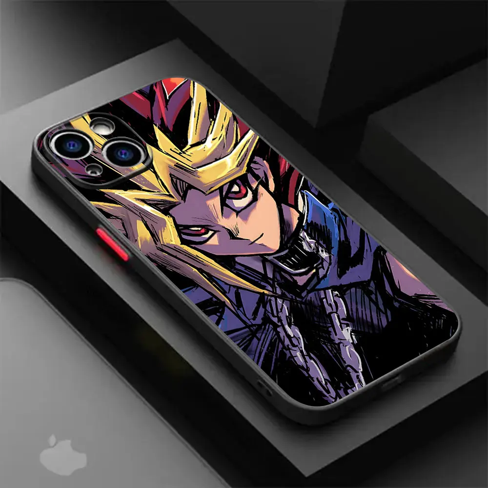 thumbnail image 1 of ¡Yu-gi-oh! Funda de teléfono de Anime para iPhone 15, 14, 13, 12, 11, Mini Pro Max, X, XR, XSMax, 7, 8 Plus, cubierta trasera transparente mate, 1 of 5