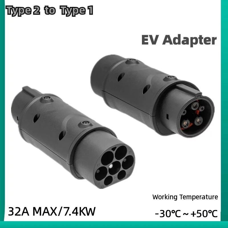 

EV ChargerType1 to Type2 IEC 62196 Electric Vehicle Converter Connector EVSE Type2 to J1772 Type 1 and For Car Charging