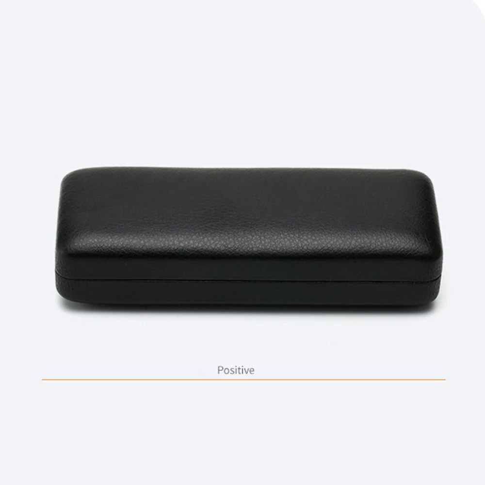 Fashion Simple Pu Leather Glasses Metal Square Portable Sunglasses Case Women Men Stress Resistant Eyewear Storage Box