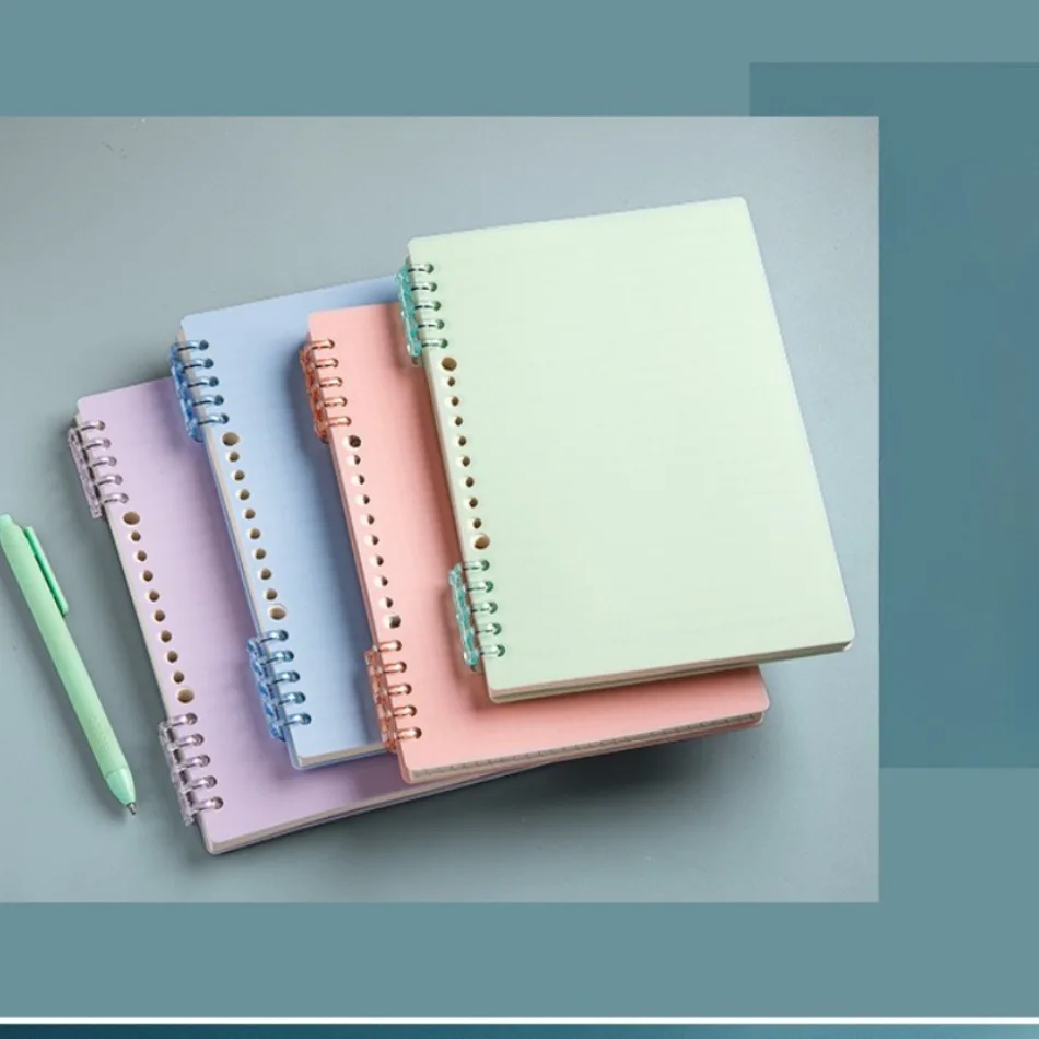 A4 Loseblatt-Notizbuch – Stilvolles, extra dickes, minimalistisches, abnehmbares Blanko-Notizbuch für Studenten, Schreibwaren-Notizbuch – Detail 6