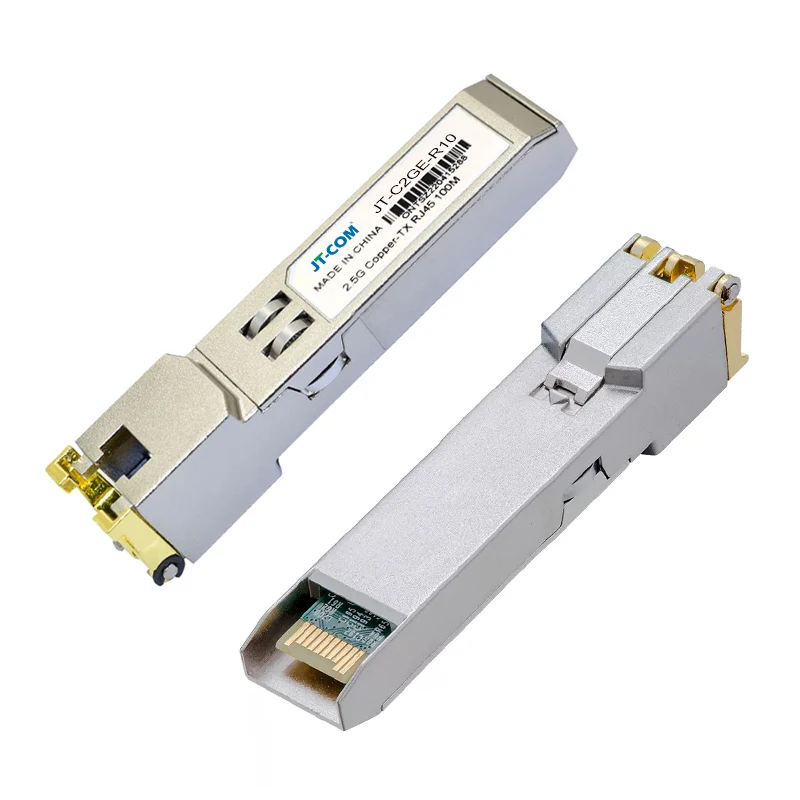 2.5G RJ45 Copper SFP Module 2.5GBase-Tx Ethernet Fiber Optic FTTH Compatible with Cisco/Mikrotik Switch 100m
