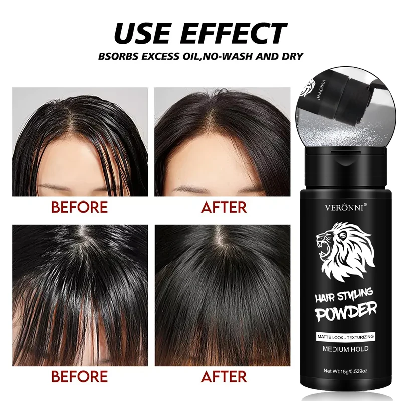 Hair Powder Unisex Hair Defining Powder Long-Lasting Volume Matte Finish Men and Women Hold Root Lifting Fluffy Increase
