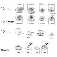 80 sets （silver/bronze/black/gold) 8/10/12.5/15 mm Snap Button+ install tools Boxed Snaps Buttons Rivets Clothing Metal button 2