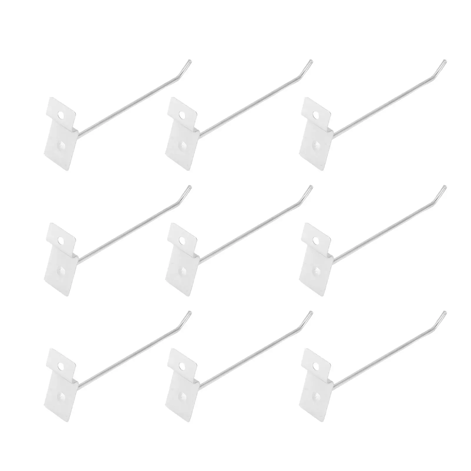 Description Picture 6 of itemSupermarket Slat Wall Hanging Hooks Easy Installation Electroplated Surfaces Fixed Items Organizers