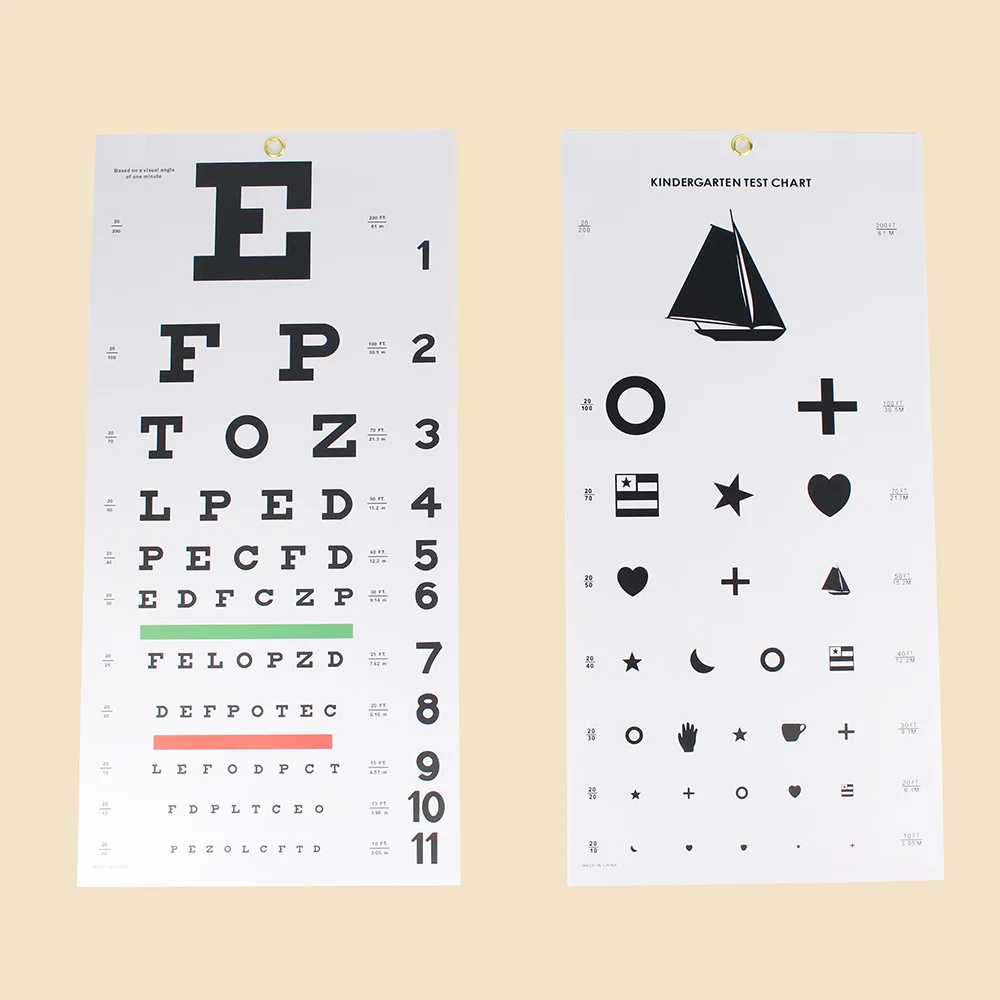 Traditional Snellen Color & Kindergarten Color Distance Vision Eye