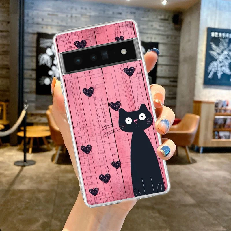 Transparent Soft TPU Phone Case with Loving Print Design