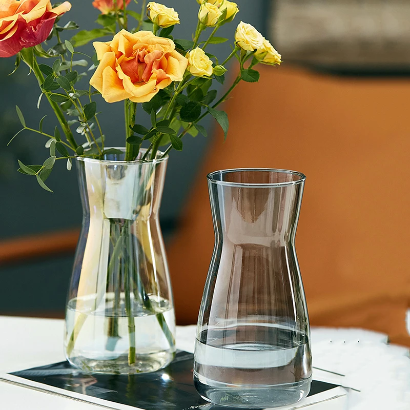 

Indoor Luxury Glass Vase Terrarium Art Flower Office Aesthetic Living Room Vase Table Plants Minimalist Jarrones Indoor Supplies