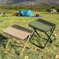 Tabouret pliant pour loisirs de plein air, camping et randonnée, voyages de pêche, tabouret portable pratique de style sac à bandoulière pour le rangement 3