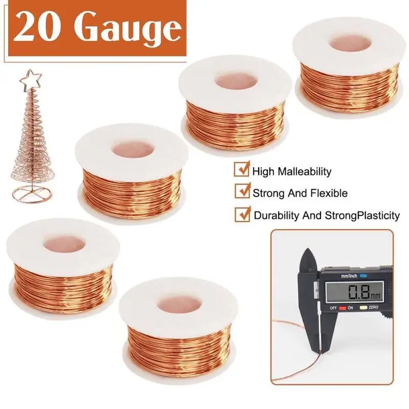 Premium Multi-Purpose Bare Copper Wire - Pure Copper Coil, Diameter 0.1-1.8mm, 10M Length