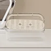 Creative Makeup Storage Box Dustproof and High-end Dressing Table Organizer Box for Home Cotton Make-up Brush 5