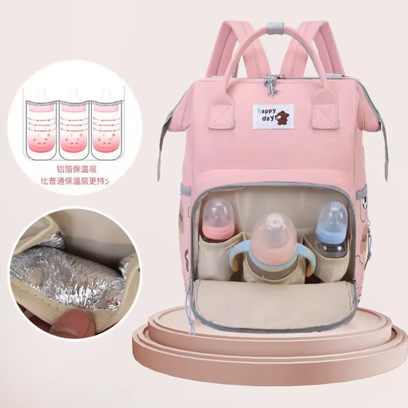 Backpack Diaper Bag Baby Essentials Travel Tote Multifunction Waterproof with Changing Station Pad Stroller Straps Big for Mommy