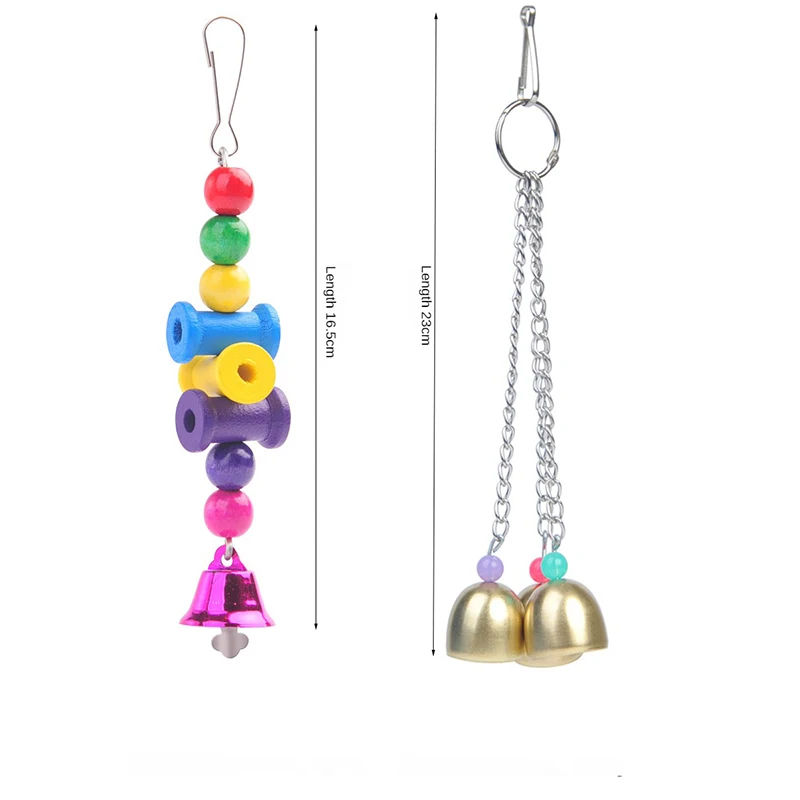 7 Piece Bird Toys Set Parrot Bird Cage Toys Pendant Accessories Parrot Stand Stick Swing Bird Toy Set Supplies - Image 5