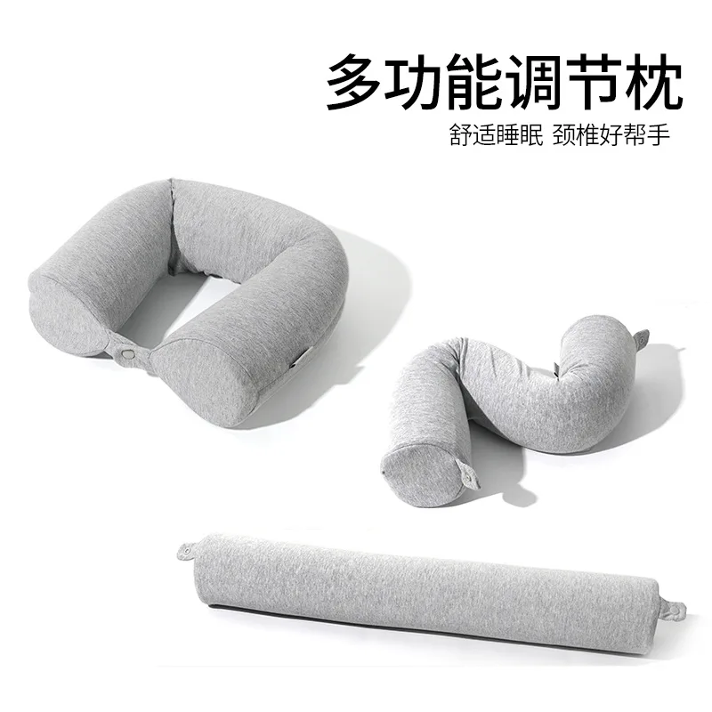 Travel Memory Foam Cylindrical Twist Pillow Can Be Bent At Will Memor Foam Pillow U-Shaped Pillow Portable Neck Support 2
