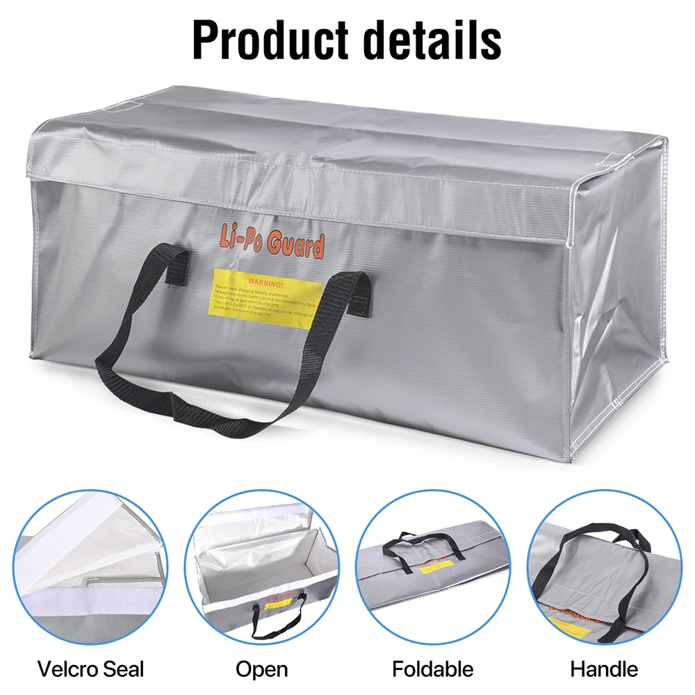 Sac de sécurité ignifuge pour batterie Lipo 640x250x250mm - 9IMOD