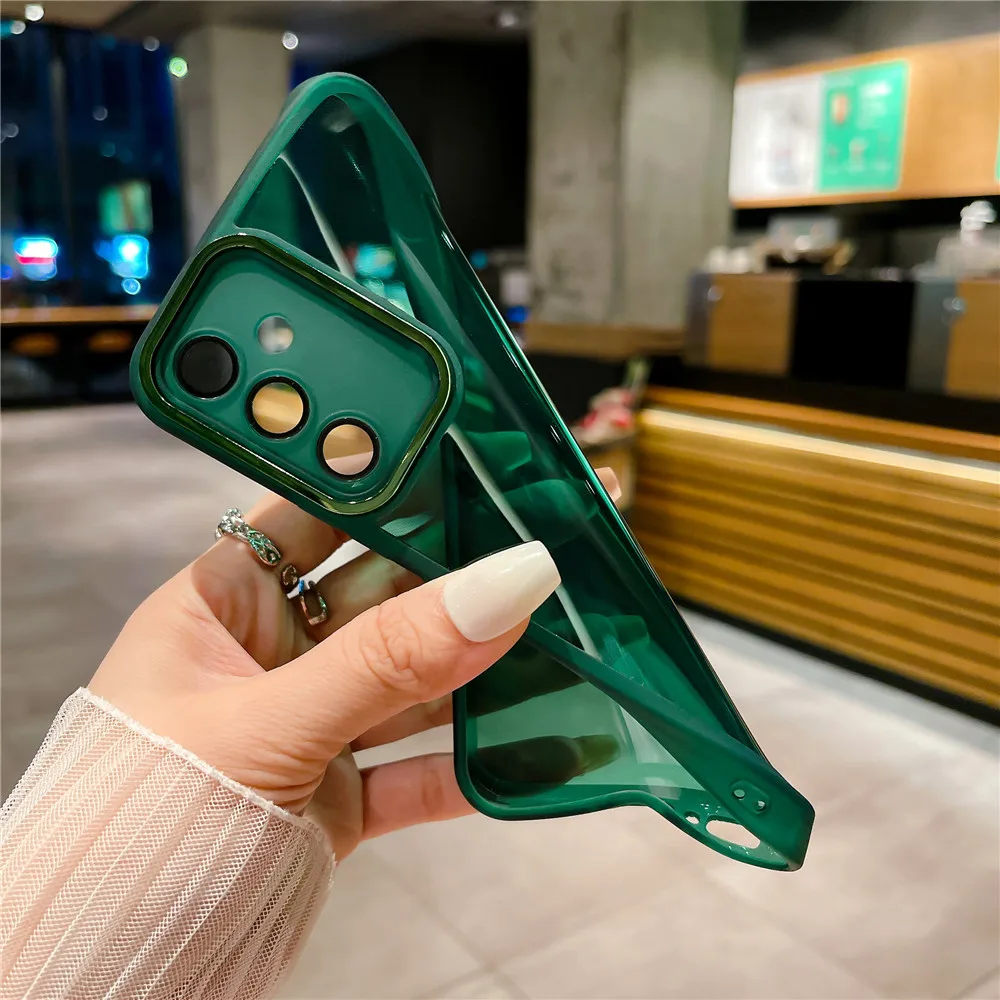 Transparent Silicone Phone Case with Camera Protection Film
