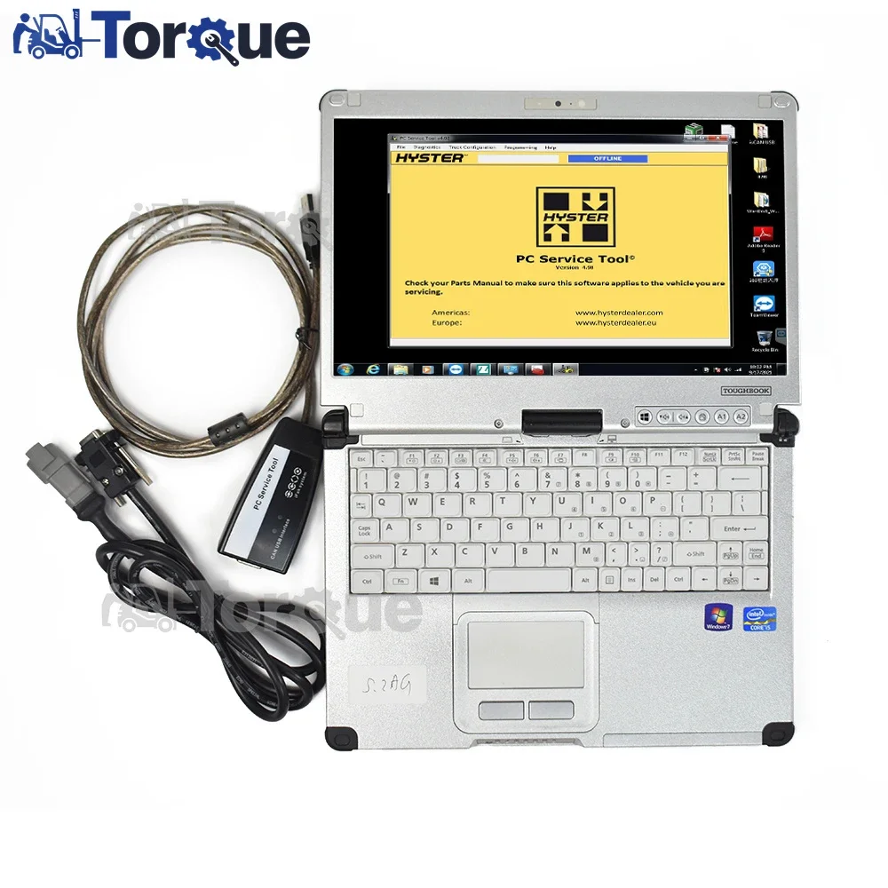 

for Yale hyster PC Service Tool Ifak CAN USB Interface hyster yale forklift truck diagnostic kit scanner+ cf c2 laptop