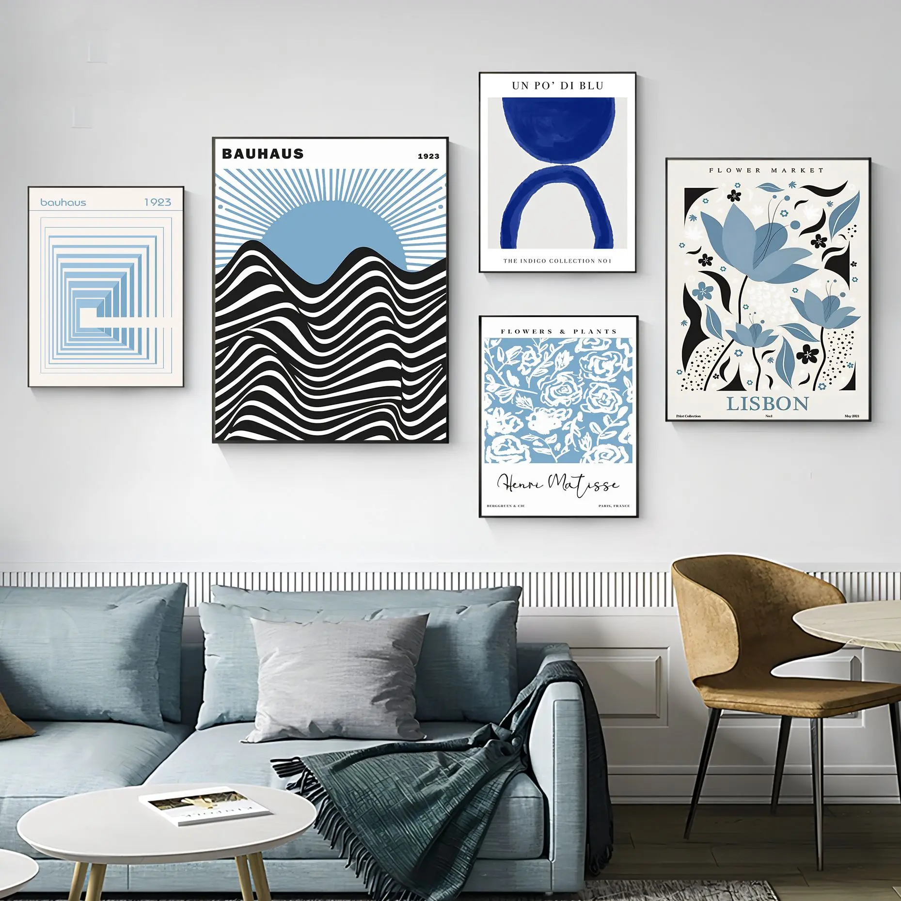 

Blue Flower Market Henri Matisse Classic Vintage Posters Whitepaper Sticker DIY Room Bar Cafe Aesthetic Art Wall Painting