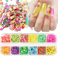 

DIY 3D Design Mixed Styles Slices Decoration Nail Patch Nail Art Stickers Polymer Clay Fruit Flower Shapes