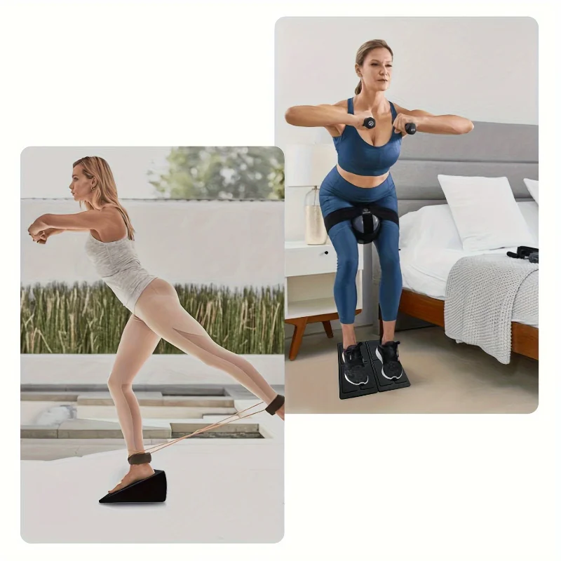 Description Picture 4 of item3Pcs/Set Yoga Bricks Squat Wedge Blocks Block Ramp Deadlift Slant Board Adjustable Non-Slip Calf Foot Stretcher For Exercise Gym