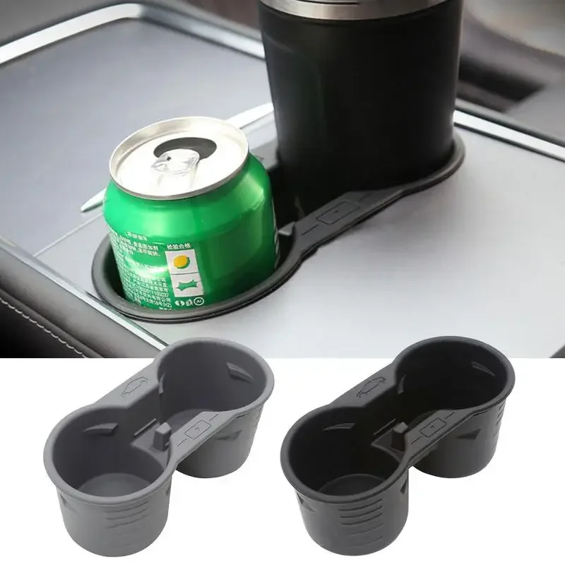 

For Tesla Model 3 Y Central Console Silicone Cup Holder Central Control Drinks Cup Limiter Car Interior Accessories 2021-2023