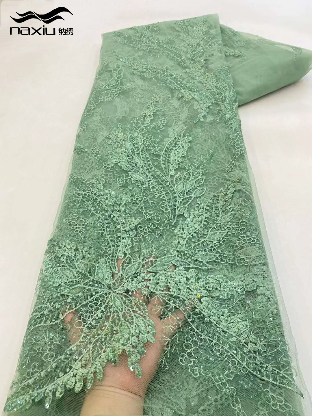 

Madison-Sequined Lace Fabric, African French Mesh Tulle, Nigerian Evening Dress, Party Dress, Luxury Embroidery, 2023
