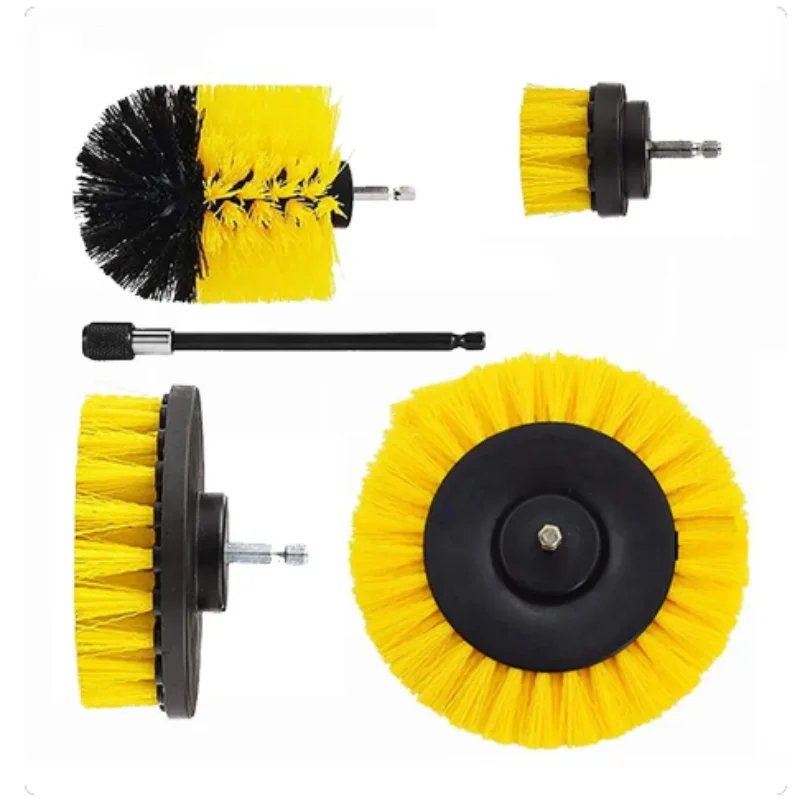 סט מצורף למברשת דריל 7 חלקים עם מברשת חשמלית לניקוי מברשות, אמבטיות, אריחים, שטיחים ושטיחים