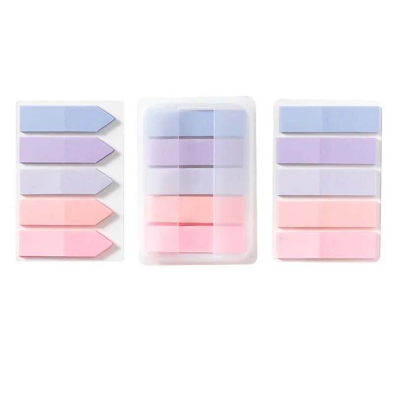 1 PC PET Transparent Index Sticker Morandi Sticky Note Sticker Sticky Note 5 * 20  Office Accessories  Sticky Notes 5