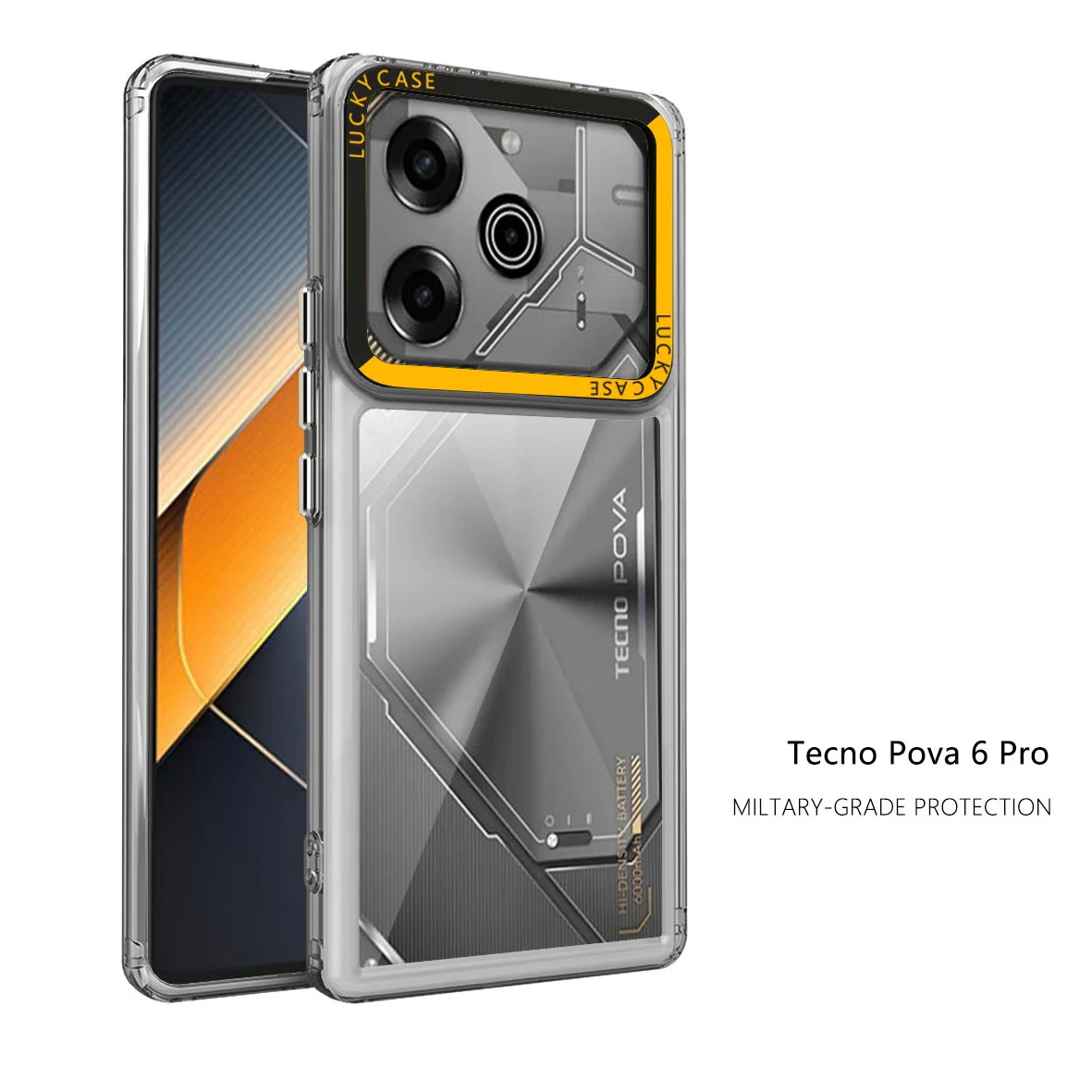 Cover per Tecno Pova 7 Pro 5G (6.78) + Vetro Temperato (2