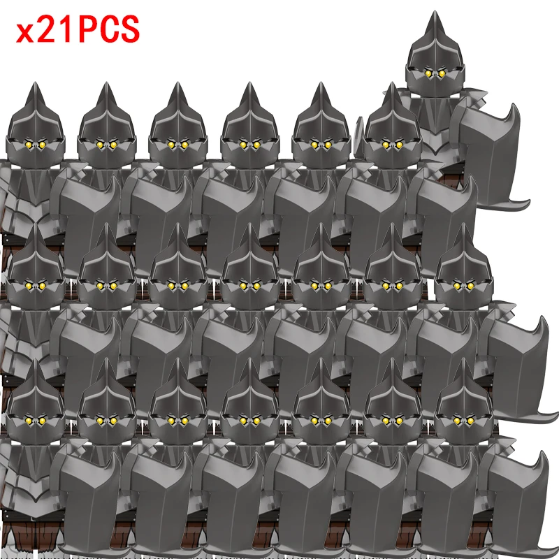 Medieval Fantasy Dwarf Warrior Leader Building Blocks Set
