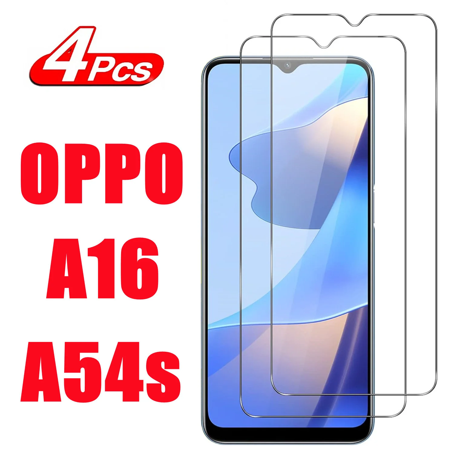 2/4 Pz Per Oppo A16 A54S Pellicola Proteggi Schermo In Vetro Per Oppo A16 A16K A16E A16S Vetro Temperato 9H Per Vetro Oppo A54S A16