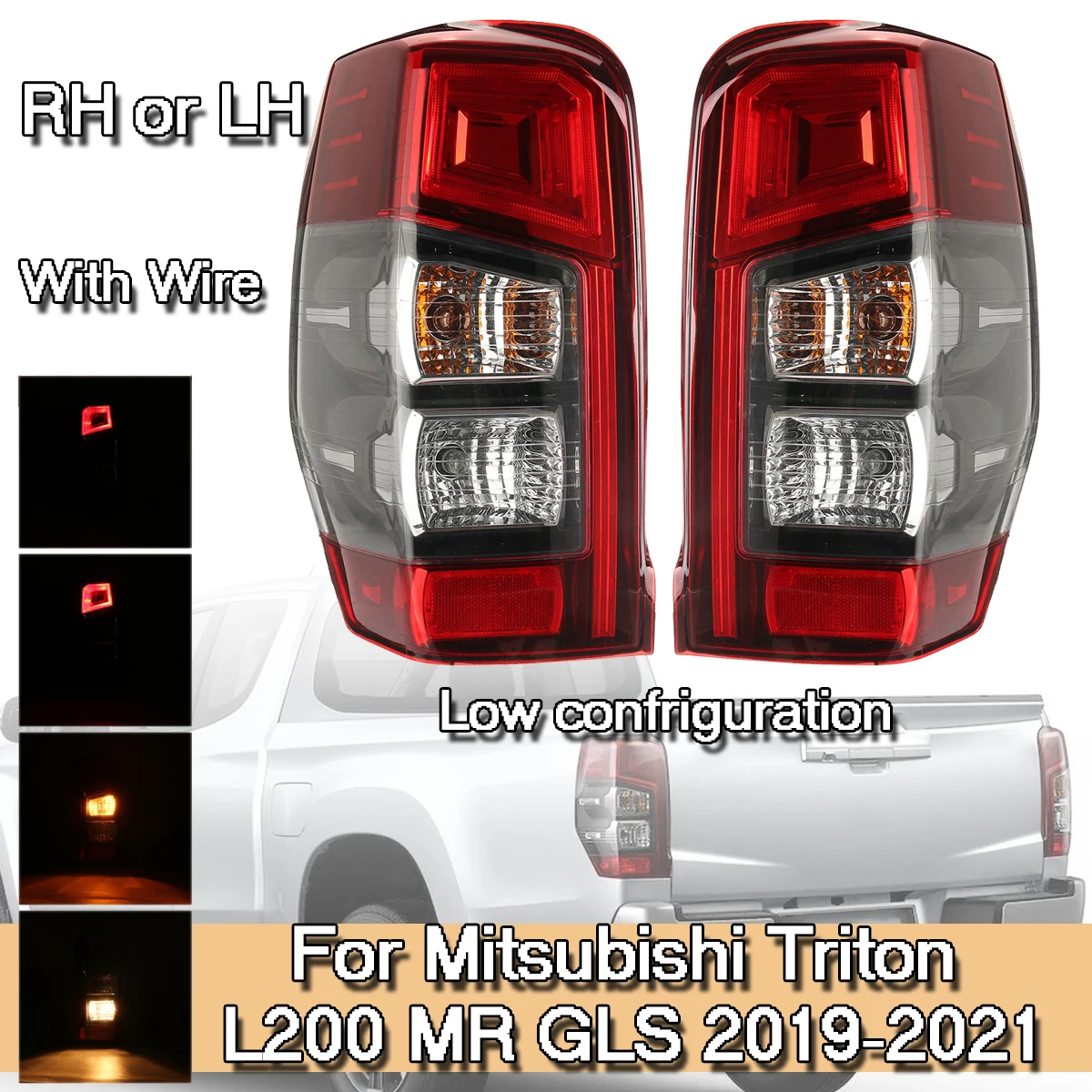자동차 미등 신호 램프 후면 테일 라이트 와이어 미쓰비시 트라이톤 L200 MR GLS 2019 2020 2021 자동차 액세서리, 미쓰비시 트라이톤 L200 MR GLS