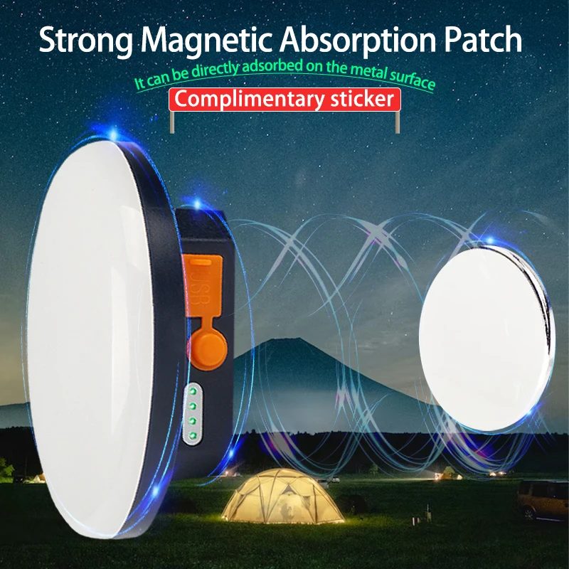 

Portable High Power Rechargeable LED Magnet Flashlight Camping Lantern Fishing Light Outdoor Work Repair Lighting High-quality