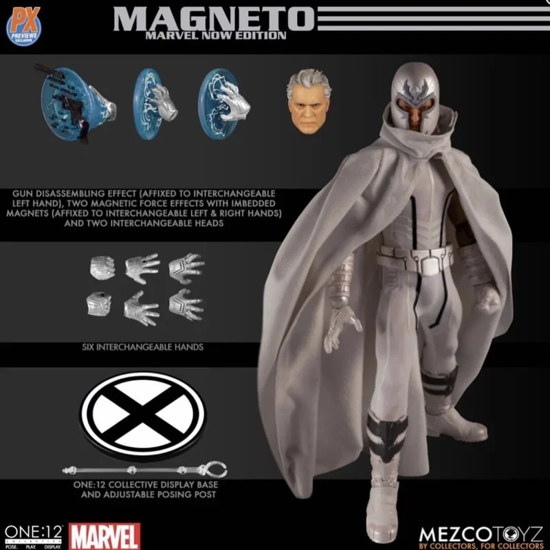 Фото [В наличии] настоящий Ant Mezco PX Limited X-Men Magnet King белая 6-дюймовая экшн-фигурка, модель, подарки №1