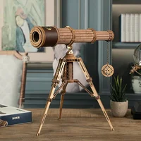 Robotime Rokr 1:1 DIY 314pcs Telescopic Monocular Telescope Wooden Model Building Kits Assembly Toy Gift for Children Adult 2