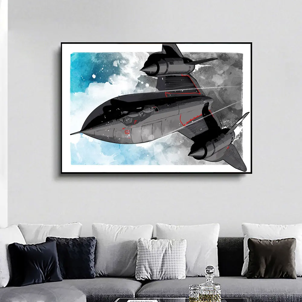 Modern Abstract Combat Aircraft F16 F22 Posters Wall Art Classic American Airplane Painting For Living Room Home Decor