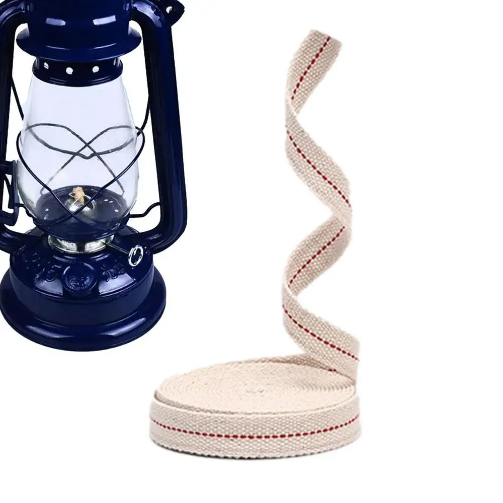 Oil Lamp Wicks Flat Cotton Wick Oil Lamp 5M/16.4ft Portable Burner  Accessories For Camping