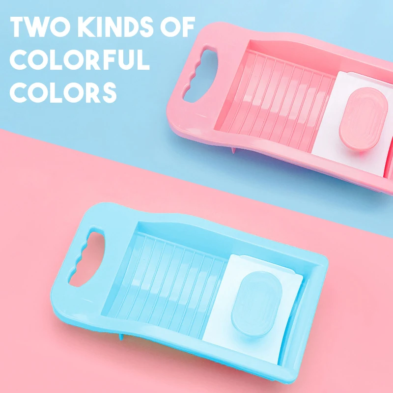Safe Plastic Laundry Tub for Washing Socks, Panties, Washboard, Household Non-Slip Mini Washboard, Quick Washing Machine
