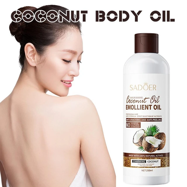 Coconut Emollient Oil SADOER Moisturizing Moisturizing Anti-drying Skin  Care Essential Oil