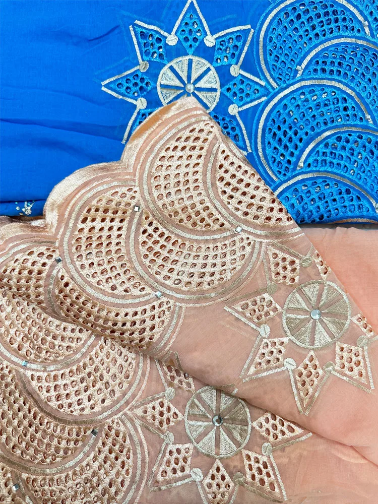 Luxury Scarf High Quality 100% Cotton Dubai African Women Islamic Scarf LOVE pattern Embroidery Chemical Lace Scarf 2 color