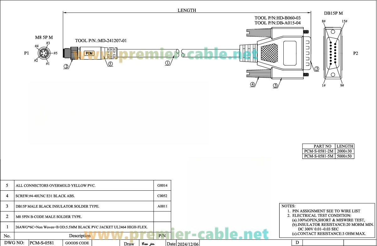 CCB-M8DSIO-02 CCB-M8DSIO-05 Kompatibles Cognex In-Sight Micro Vision System M8 zu DB15 CIO-MICRO I/O Modul Hochflexibles Kabel – Detail 1