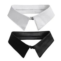 Chemise à revers détachable pour femmes et adultes, classique, noir/blanc, faux col, faux chemisier, accessoires pour vêtements 1