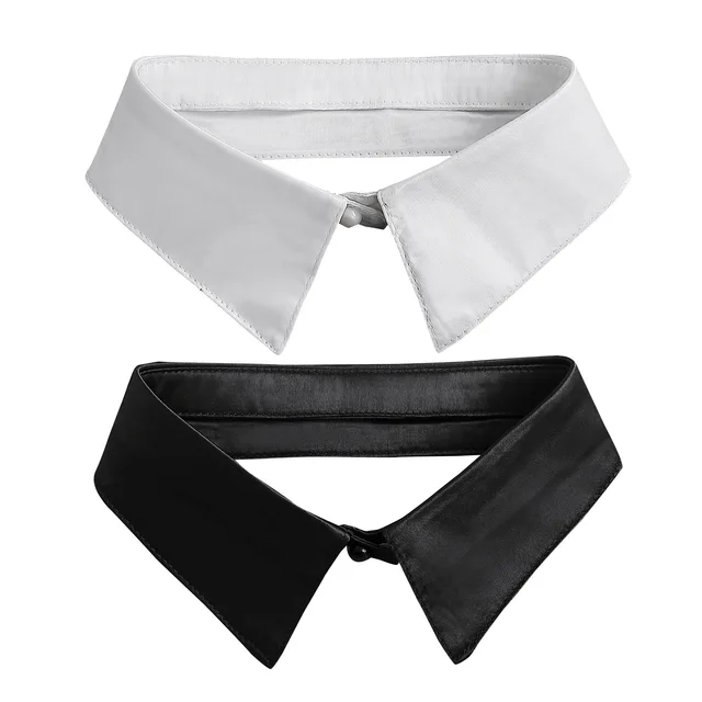Chemise à revers détachable pour femmes et adultes, classique, noir/blanc, faux col, faux chemisier, accessoires pour vêtements 1