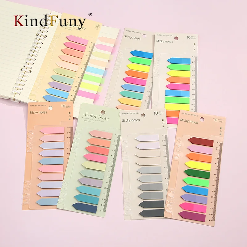 KindFuny 1400 시트 문구 북마크 플래너 스티커, 자체 접착 루즈 리프 메모 패드, 페이지 마커 종이 스티커 인덱스