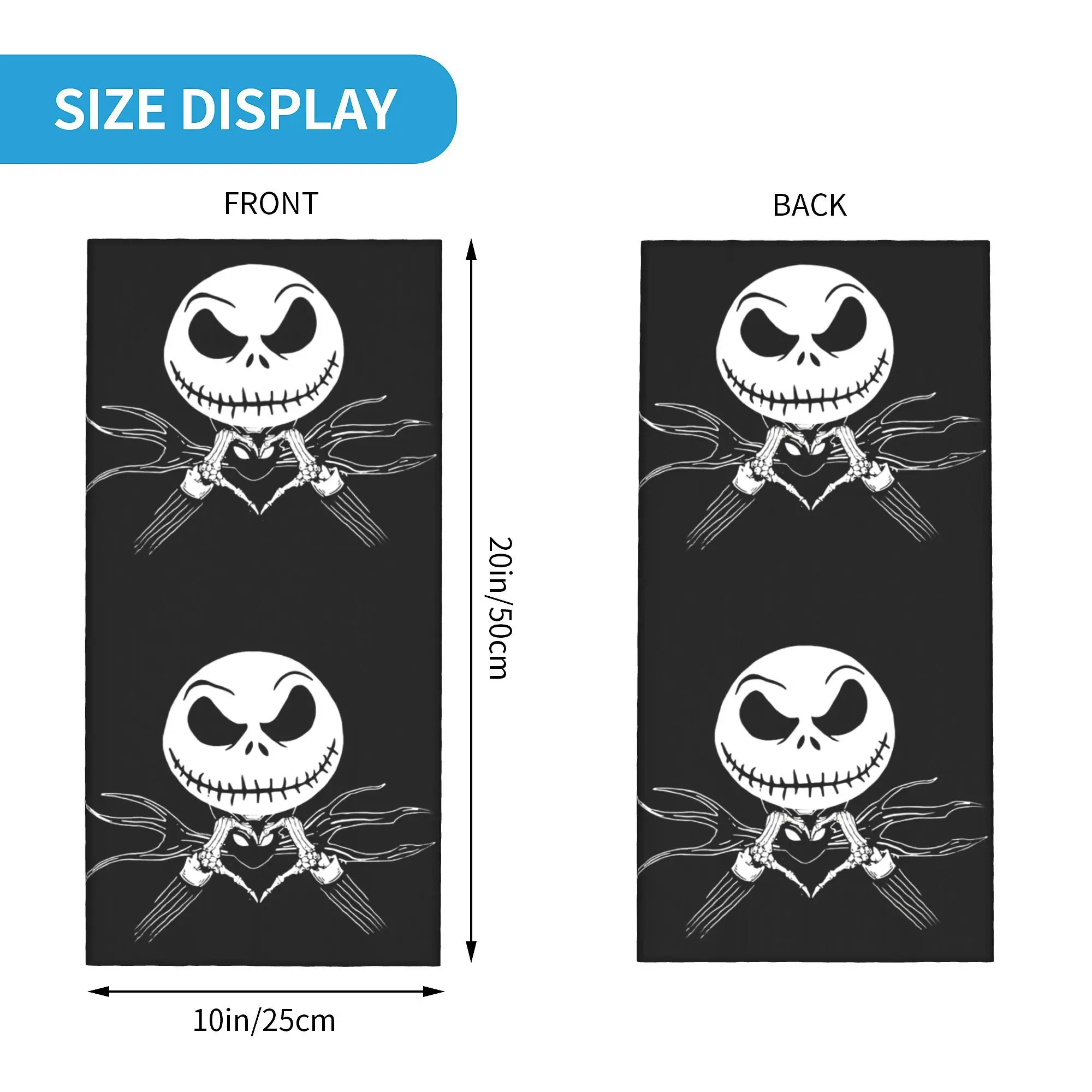 Nightmare Before Christmas Bandana Neck Gaiter UV Protection Face Scarf