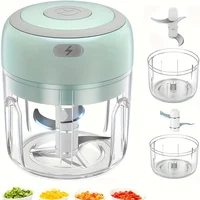 250ml Mini Rechargeable Garlic Chopper Meat Grinder, Durable and Sturdy, Suitable for Crushing Garlic, Chili, Onions, Minced Meat, Nuts and More 1