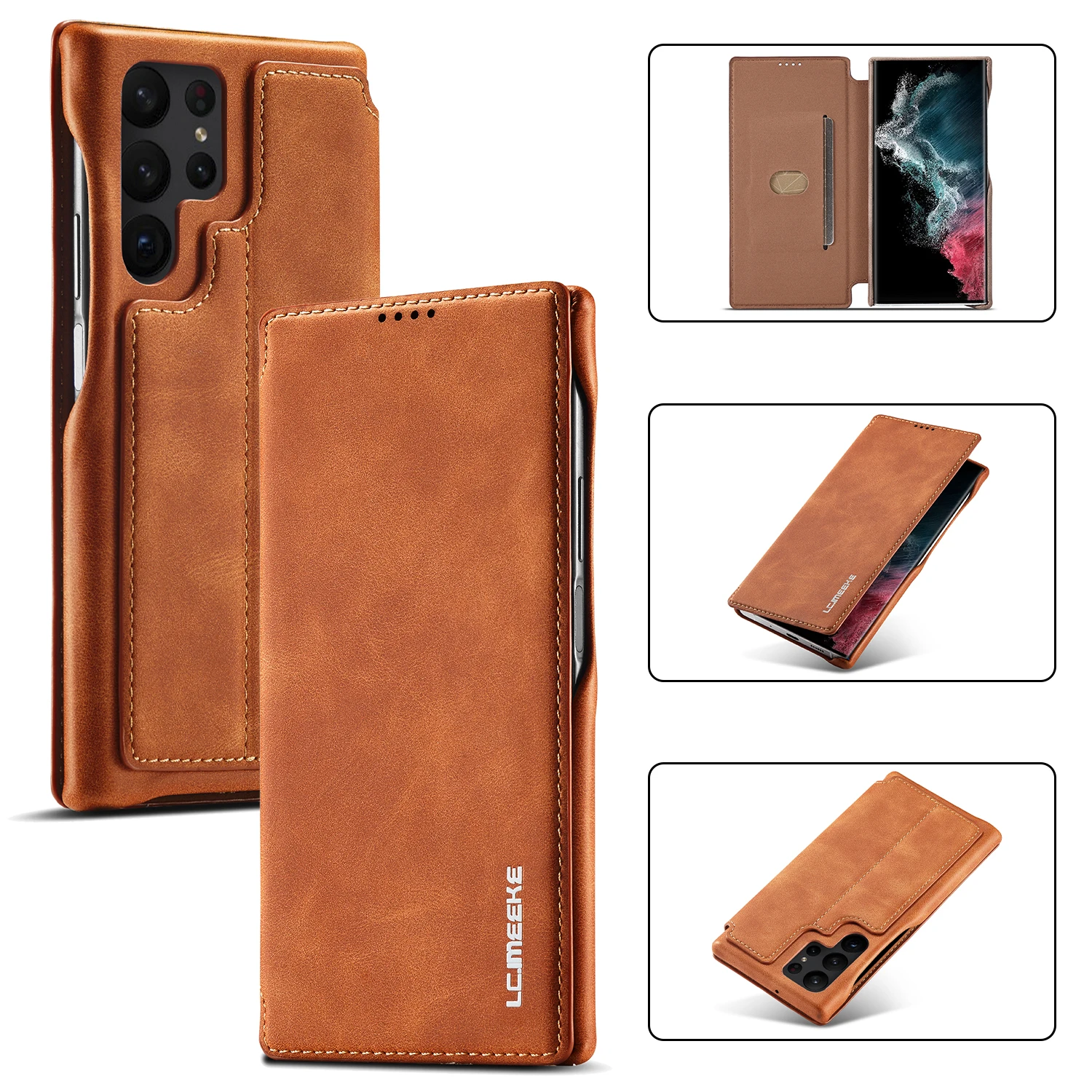 Luxury Ultra Thin Leather Flip Phone Case Cover