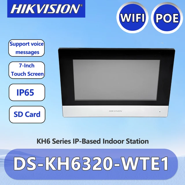 Hikvision Video Intercom Indoor Station 7-Inch Touch Screen Standard POE WIFI Wireless Monitor DS-KH6320-WTE1 DS-KH6350-WTE1 1