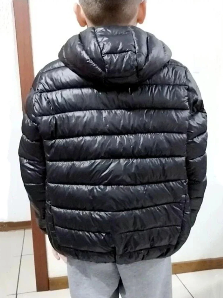 Hooded Lightweight Down Jackets Children Boy Girl Baby Coat Autumn Winter Outerwear Casual Clothing Kids Christmas Birthday Gift