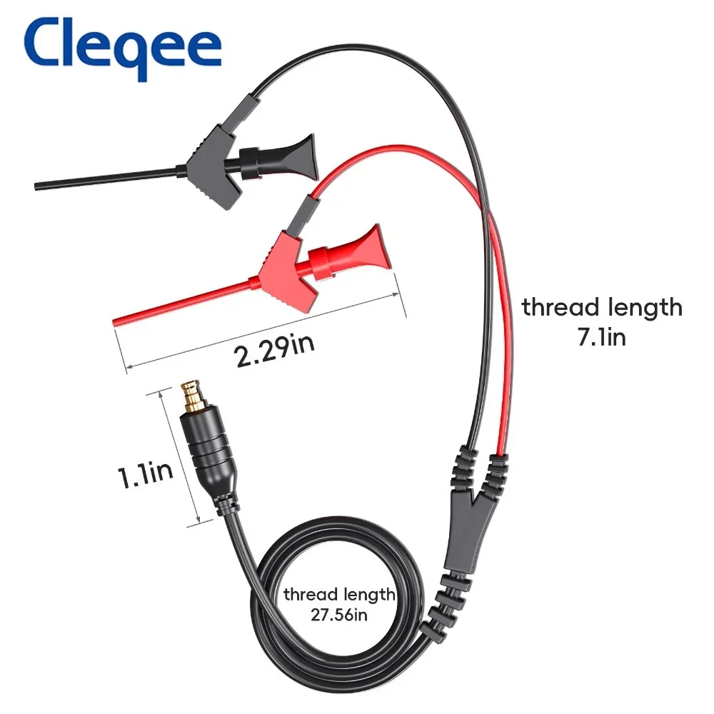 Cleqee MCX-C Portable Mini Pocket Oscilloscope probe Scope Equipment MCX Test Probe Hook Test Clip for DS202 DS203 DSO201 oscilloscope probe test probe lead cable